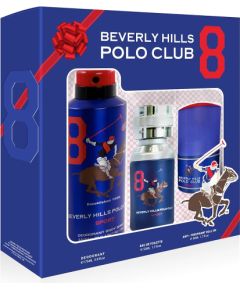 Set Beverly Hills Polo Club: 1982 - Sport 8, Eau De Toilette, For Men, 50 ml + 1982 - Sport 8, Anti-Perspirant, Deodorant Spray, For Men, 175 ml + 1982 - Sport 8, Anti-Perspirant, Deodorant Roll-On, For Men, 50 ml Парфюмерные наборы