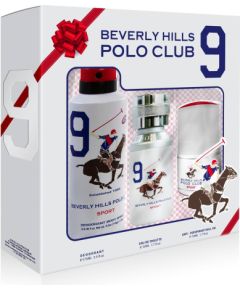 Set Beverly Hills Polo Club: 1982 - Sport 9, Eau De Toilette, For Men, 50 ml + 1982 - Sport 9, Anti-Perspirant, Deodorant Spray, For Men, 175 ml + 1982 - Sport 9, Anti-Perspirant, Deodorant Roll-On, For Men, 50 ml Парфюмерные наборы