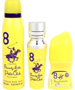 Set Beverly Hills Polo Club: 1982 - Sport 8, Eau De Parfum, For Women, 50 ml + 1982 - Sport 8, Freshness, Body Spray, 150 ml + No.8, Anti-Perspirant, Deodorant Roll-On, For Women, 50 ml Парфюмерные наборы