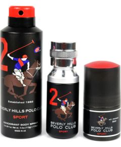 Set Beverly Hills Polo Club: 1982 - Sport 2, Eau De Toilette, For Men, 50 ml + 1982 - Sport 2, Anti-Perspirant, Deodorant Spray, For Men, 175 ml + Sport 2, Anti-Perspirant, Deodorant Roll-On, For Men, 50 ml Парфюмерные наборы