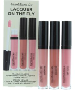 Lacquer On The Fly Set BareMinerals: Gen Nude, Liquid Lipstick, Cant Even, 3.7 ml + Gen Nude, Liquid Lipstick, Dahling, 3.7 ml + Gen Nude, Liquid Lipstick, Major, 3.7 ml Kосметические средства