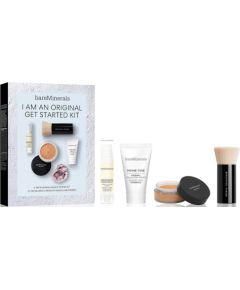 I Am An Original Set BareMinerals: Prime Time, Vitamin E, Smooth Wear, Foundation Primer, Golden Tan, 15 ml + + Mineral Veil, Matte Finish, Loose Setting Powder, Golden Tan, 2 g + BareMinerals, Setting, Powder Brush Dekoratīvā kosmētika