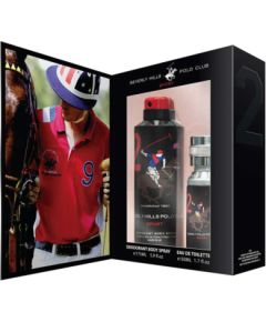 Gift Set Beverly Hills Polo Club: 1982 - Sport 2, Eau De Toilette, For Men, 50 ml + 1982 - Sport 2, Anti-Perspirant, Deodorant Spray, For Men, 175 ml Dāvanu komplekti
