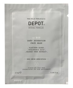 Set, Depot, 800 Skin Specifics No. 808, Hyaluronic Acid, Deeply Hydrating/Soothing & Revitalizing, Sheet Mask, For Face, Day, 12 pcs, 13 ml Sejas kopšana
