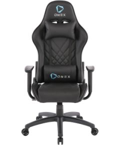Onex PVC; Nylon caster; Metal Gaming chairs GX220 AIR Series Black Gaming krēsli