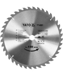 Griešanas disks kokam Yato YT-6081; 350x30 mm; Z40 Zāģripas