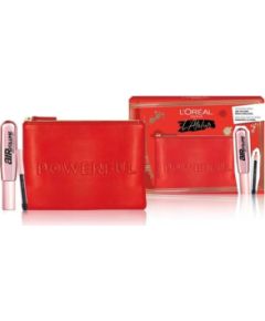 Atelier Kit Set L'Oreal Paris: Air Volume, Mascara, Black, 9.4 ml + Paradise, Kajal Eye Pencil, 1.2 g + Textile Makeup Bag, Red Kосметические средства
