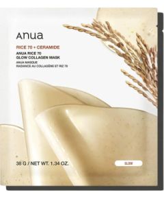 Anua, Rice 70 Glow, Sheet Mask, 28 pcs Sejas kopšana
