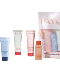 Discovery Kit Set Payot: Rituel Douceur, Eliminates Impurities, Exfoliating Cream, 20 ml + Source Adaptogen, Natural Ingredients, Hydrating 48H, Morning & Evening, Cream, For Face, 15 ml + Rituel Douceur, Hydrates, Body Lotion, Body, 25 ml + Nue, Cleansin Парфюмерные наборы
