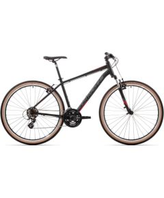 Kalnu velosipēds Rock Machine Crossride 100 Matte Black/Grey/Red (Rata izmērs: 29 Rāmja izmērs: L) Kalnu velosipēdi (MTB)