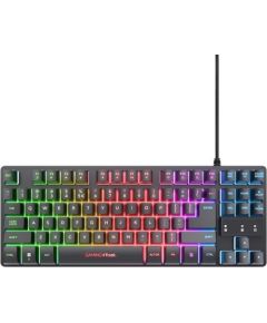 Trust Podświetlana klawiatura gamingowa gtx 833 thado tkl czarna Klaviatūras