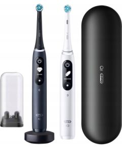Szczoteczka Oral-B iO Series 7 Duo 2 szt. White/Black Elektriskās zobu birstes