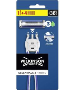 Wilkinson  Essentials 3 Hybrid maszynka do golenia dla mężczyzn i 4 wkłady Elektriskās zobu birstes