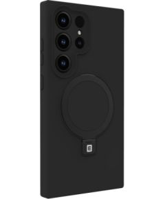 Evelatus Samsung  S24 Ultra Premium Magsafe with Stand Soft Touch Silicone Case Black Neoriģinālie Maciņi