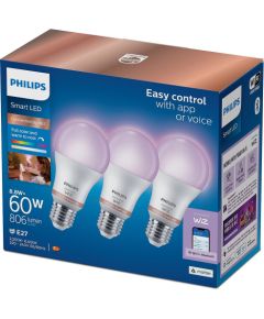 Philips Wiz 8.5W(60W) A60 E27 RGB 3pcs Elektriskās zobu birstes