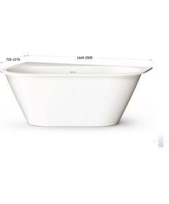 PAA Deco Shape Brīvi Stāvoša Akmens Masas Vanna Balta Из каменной массы