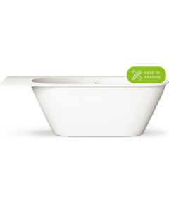 PAA Deco Shape Re D Brīvi Stāvoša Akmens Masas Vanna Matēta Balta Из каменной массы