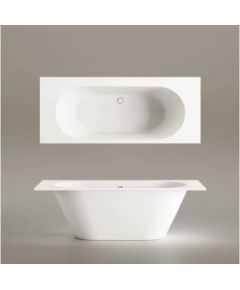 PAA Deco Shape Re Brīvi Stāvoša Akmens Masas Vanna Balta Из каменной массы