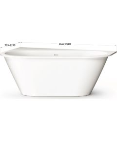 PAA Deco Shape Brīvi Stāvoša Akmens Masas Vanna Balta Из каменной массы