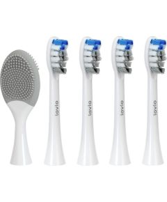 LOVIO_SonicProtect PRO końcówki do szczoteczki średnia twardość Białe LVTB124WK-HM 5szt Uzgaļi elektriskajām zobu birstēm