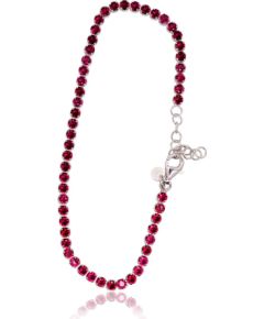 Серебряный браслет #2600425(PRh-Gr)_CZ-RO, Серебро 925°, родий (покрытие), Цирконы, длина: 17 см, 3.1 гр.  "Orio" kolekcija