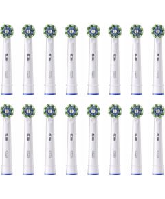 16x końcówka Oral-B Pro Cross Action do szczoteczki elektrycznej białe 100% Uzgaļi elektriskajām zobu birstēm