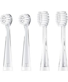 Końcówka Seago Zestaw zapasowych szczoteczek do SG-513 SEAGO, 4 szt., kolor transparentny, SG-513 Refill Uzgaļi elektriskajām zobu birstēm