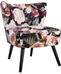 Atpūtas krēsls LA PERLA 63x73xH76cm, materiāls: samta audums, krāsa: puķains Jaunumi -Dārzam