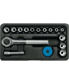 Uzmaucamo galviņu komplekts  1/4' 16 gab. Mehāniskie instrumenti