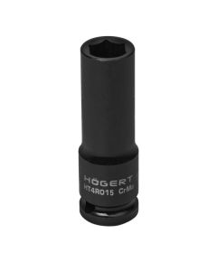 Pagarināta trieciena muciņa 15 mm, 1/2', CrMo Mehāniskie instrumenti