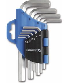 Atslēgu komplekts HEX, 9 gab. 1.5-10.0 mm Mehāniskie instrumenti