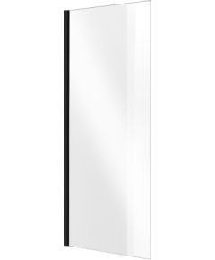 Dušas sānu siena VENTO Asti 80X195 cm, stikls 6mm Easy Clean caurspīdīgs, melns profils Dušas kabīnes