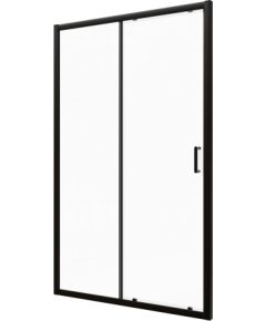 Dušas durvis VENTO Asti 120X195 cm, stikls 6mm Easy Clean caurspīdīgs, melns profils Dušas kabīnes