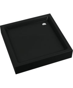 Dušas paliktnis Vento kvatrāta 80X80X16 melns Dušas kabīnes