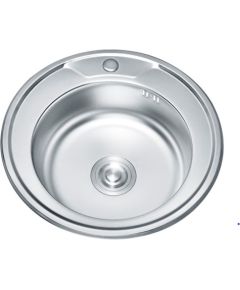 Nerūsējoša tērauda izlietne TREDI d 51 auduma struktūra, iegriežama Jaunumi Sadz. tehnika