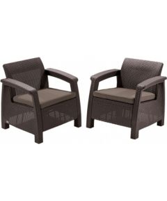 Keter Садовые стулья Corfu Duo Set коричневый Новинки Для дома и сада 