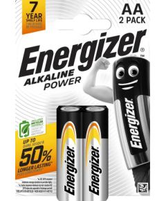Sārmu baterija LR6 (AA) 1,5V 2900mAh Alkaline Power Energizer 2 gab. blisterī Baterijas un akumulatori