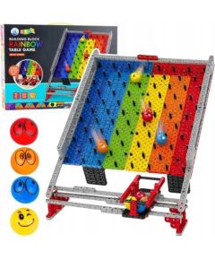 Leantoys Klocki Tęczowa Plansza Tor Kulkowy Zjeżdżalnia Gra Łapanie Kulek 477 el. Машины и аксессуары