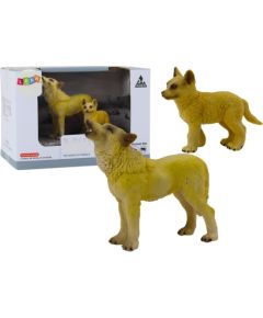 Figurka LeanToys Figurki Dorosły Wilk 9 cm oraz Młody Wilk 6,5 cm Фигурки и герои