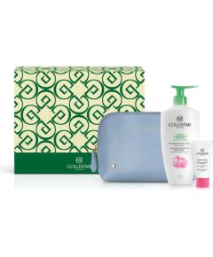 Set Collistar: Special Perfect Body - Deep Moisturizing Fluid, Italian Peony Extract, Hydrating, Day, Body Lotion, 400 ml + Idro-Attiva+, Deep Moisturizing, Gel Cream, Face, 25 ml + The Bridge, GWP Textile Pouch, Blue Парфюмерные наборы