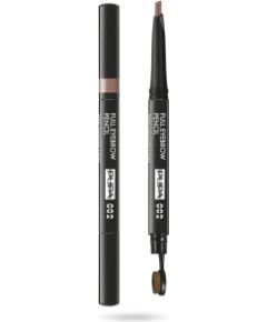 Pupa, Full, Paraben-Free, Definer, Double-Ended, Eyebrow Cream Pencil & Brush 2-In-1, 002, Brown, 0.2 g *Tester Kосметические средства