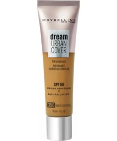Maybelline, Dream Urban Cover, Full Cover, Cream Foundation, 356, Warm Coconut, SPF 50, 30 ml Sejas kopšana