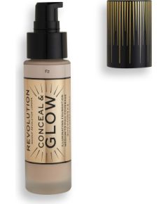 Makeup Revolution, Conceal & Glow, Illuminating, Cream Foundation, F2, 23 ml Уход за лицом