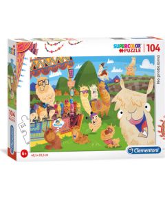 Clementoni, SuperColor, No ProbLLAMA, Puzzle, Unisex, 6+ years, 104 pcs Puzles