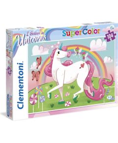 Clementoni, SuperColor, I Believe In Unicorns, Puzzle, For Girls, 6+ years, 104 pcs Пазлы