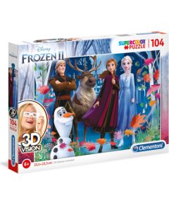 Clementoni, SuperColor, Frozen II 3D Vision, Puzzle, For Girls, 6+ years, 104 pcs Пазлы