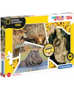 Clementoni, National Geographic Wild, Puzzle, For Boys, 6+ years, 104 pcs Пазлы