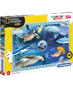 Clementoni, National Geographic Kids, Ocean Explorer, Puzzle, Unisex, 6+ years, 104 Пазлы