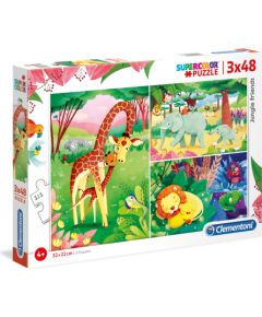 Set Trio, Clementoni, Jungle Friends, Puzzle, Unisex, 4+ years, 3x48 pcs Пазлы