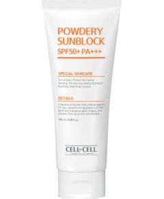 Cell By Cell, Powdery Sunblock, Protecting The Skin Barrier, Sunscreen Cream, For Face, SPF 50+, 100 ml Косметика для тела